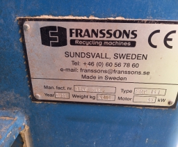 Wood shredder Frannssons FRP-141